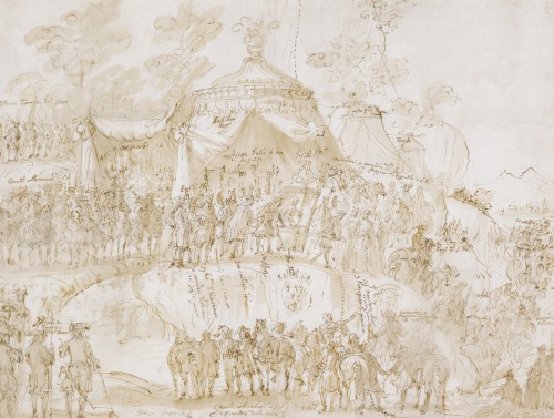 XVIIe siècle - Ilario Giacinto MERCANTI dit IL SPOLVERINI (Parme, 1657- Piacenza, 1734)dessin