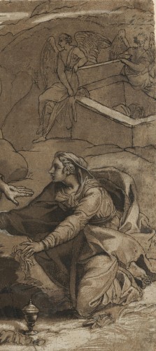 Tableaux et dessins Dessin, Aquarelle & Pastel - Antonio CAMPELO (1525-1587) -   Noli me Tangere