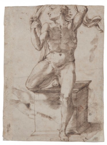 Niccolo TRIBOLO (1500 -1550) - Projet pour une sculpture d'éphèbe et étude pour un putto
