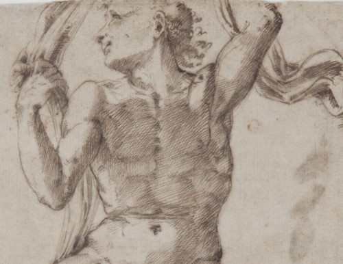 XVIe siècle et avant - Niccolo TRIBOLO (1500 -1550) - Projet pour une sculpture d'éphèbe et étude pour un putto