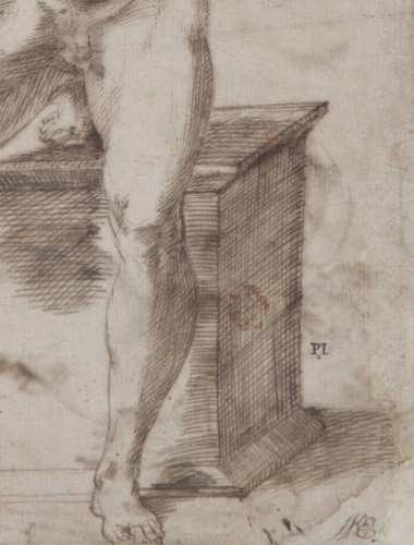 Niccolo TRIBOLO (1500 -1550) - Projet pour une sculpture d'éphèbe et étude pour un putto - Renaissance