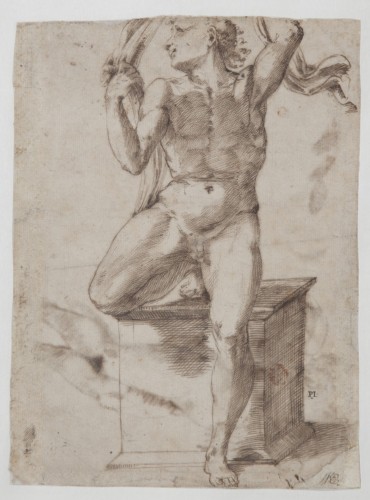 Renaissance - Niccolo TRIBOLO (1500 -1550) - Projet pour une sculpture d'éphèbe et étude pour un putto