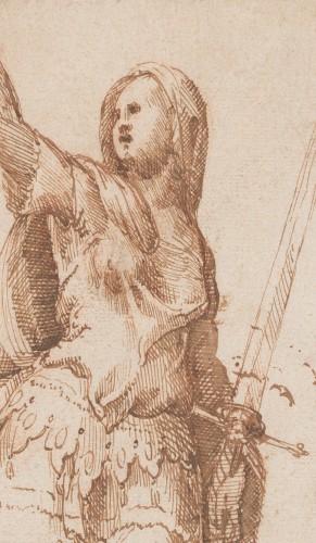 Tableaux et dessins Dessin, Aquarelle & Pastel - Francisco VENEGAS (c.1525/1530 -1590) -  Allégorie de la Justice