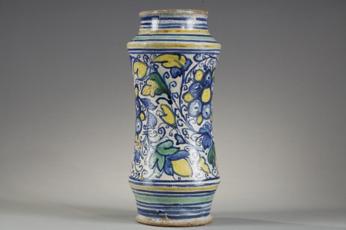 Albarello en faïence italienne de Trapani - Céramiques, Porcelaines Style 