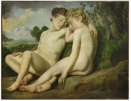 Peinture Allégorie de la Tendresse - Félix Auvray (1800 - 1833)