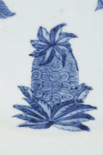 Porcelain & Faience  - Pineapple plate, chinese 18th century porcelain