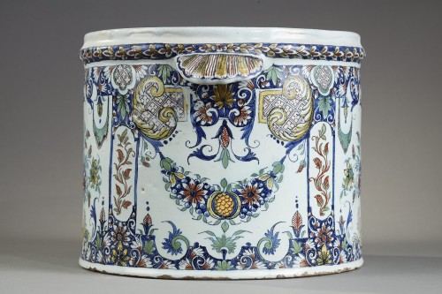 Wine cooler, Rouen faience 18th century - 