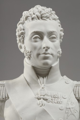 Porcelain & Faience  - Sêvres, bust of the Duke of Angoulême circa 1816