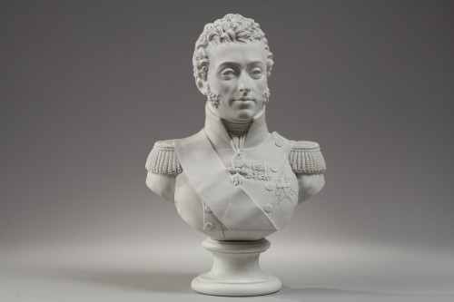 Sêvres, bust of the Duke of Angoulême circa 1816 - 