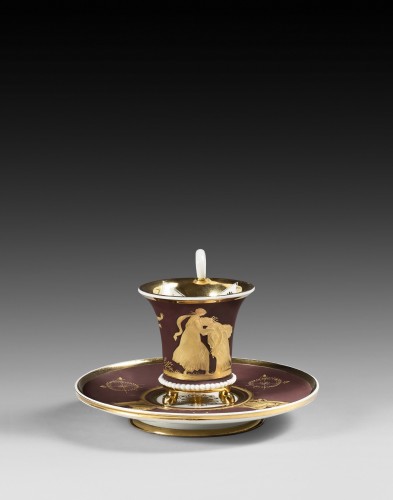 Manufacture of Nast, Paris - Cup and saucer, First Empire circa 1800 - 1810 - Empire