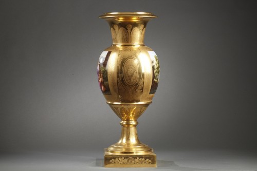Grand Vase Manufacture de Darte à Paris circa 1810-1820 - Empire