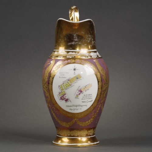 Vverseuse topographique en porcelaine de Van der Taelen à Paris daté 1813 - Céramiques, Porcelaines Style Empire
