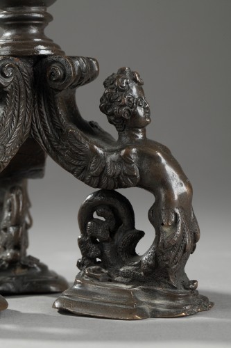 Art sacré, objets religieux  - Pique-cierge bronze, Venise ou Padoue XVIe siècle