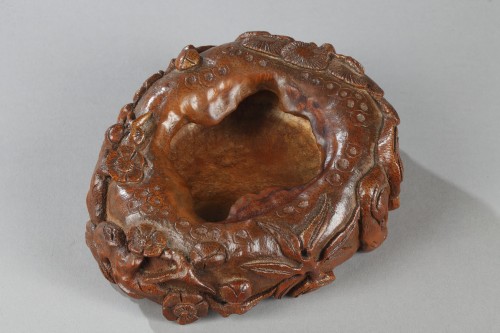 Objet de lettré pour la calligraphie en bambou sculpté, Chine XIXe siècle - Arts d
