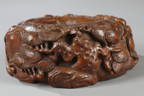 Objet de lettré pour la calligraphie en bambou sculpté, Chine XIXe siècle - Galerie Théorème