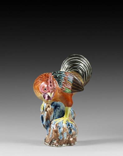 Chine coq en porcelaine famille rose fin Qianlong - Arts d