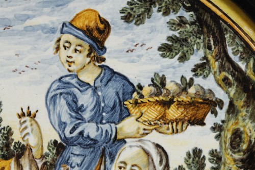 - Plaque en faïence de Castelli milieu du XVIIIe siècle
