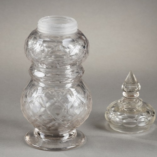 Boite à thé en verre, France XVIIIe siècle - Verrerie, Cristallerie Style 