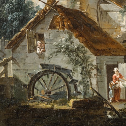 Nicolas-Jacques Julliard (1719-1790) Paysage au moulin vers 1745-1755 - Galerie Théorème