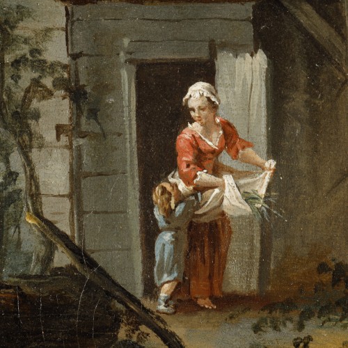 Louis XV - Nicolas-Jacques Julliard (1719-1790) Paysage au moulin vers 1745-1755