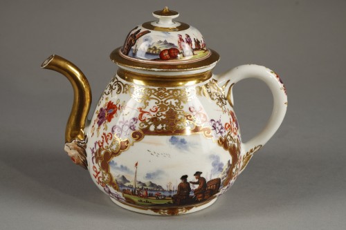 Théière Meissen, période Höroldt vers 1728-1730 - Céramiques, Porcelaines Style 