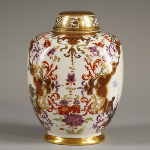 Boite à thé Meissen, turc et européens, période Höroldt 1728-1730 - 