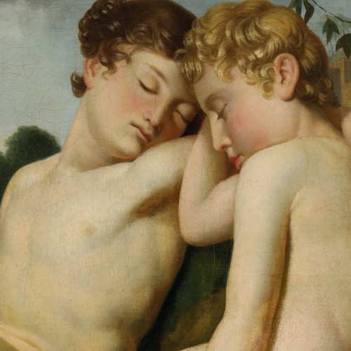 Tableaux et dessins Tableaux XIXe siècle - Allegorie de la Tendresse par Félix AUVRAY (1800-1833)