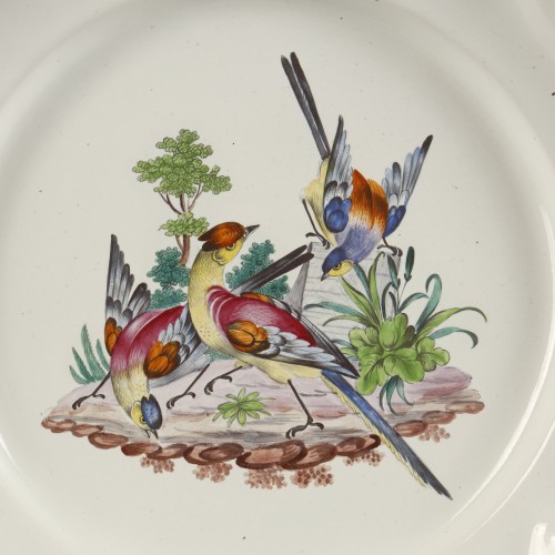 Sceaux earthenware dish with waders 18th century - 