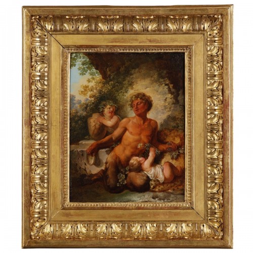 Jean-Jacques Le Barbier (1738-1826) Children playing with a Satyr