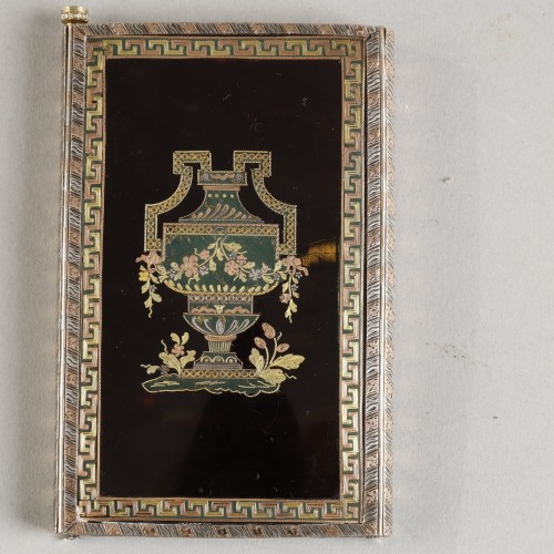 Three-colour gold and tortoiseshell notebook Paris 1762-1768 - Objects of Vertu Style Louis XV