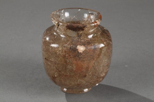 Asian Works of Art  - carved rock crystal baluster vase China 18th / 19th century