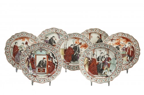 Les sept sacrements, faïence de Delft fin XVIIIe siècle