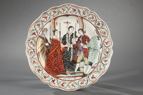 Porcelain & Faience  - The seven sacraments Delftware late 18th century