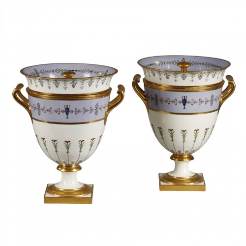 SÈVRES Pair of Sèvres porcelain Ice-pails from the Oberkampf service, circa 1803