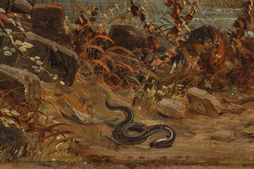 Antiquités - Carl von Haase (1844 - 1913) Vue de l'aqueduc de Claude, 1868