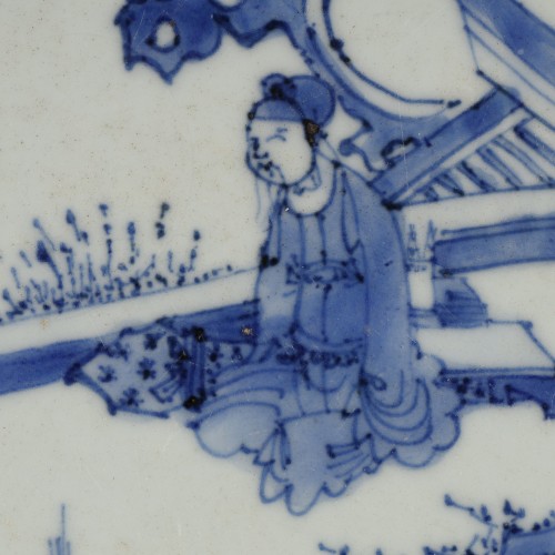 Karak dish with scholar, China Ming dynasty Wanli period 1573-1619 - Asian Works of Art Style 