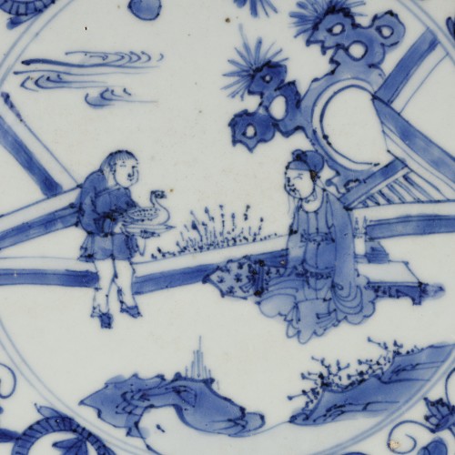 Karak dish with scholar, China Ming dynasty Wanli period 1573-1619 - 