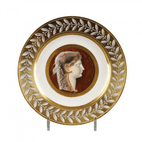 Plate Proserpine Sèvres cameo service circa 1808