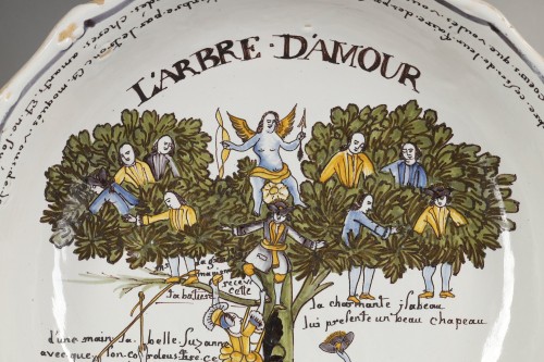 18th century - Jatte à l&#039;arbre d&#039;amour, Nevers circa 1790