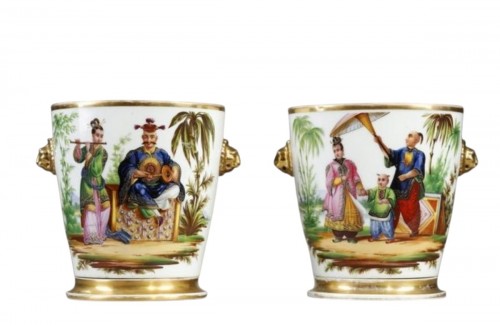 Pair of planters attributed to Jacob Petit circa 1830-1840