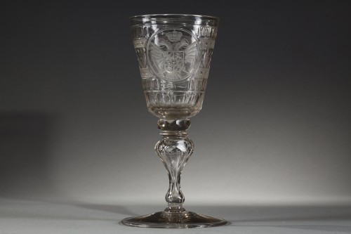 Large glass with the  portrait of Charles of Bavaria, circa 1742 - 