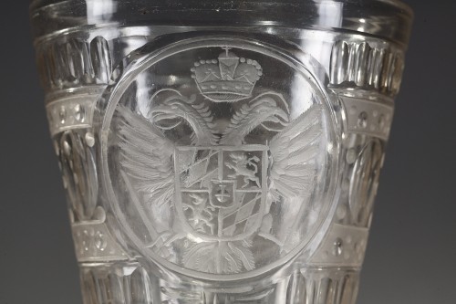 Large glass with the  portrait of Charles of Bavaria, circa 1742 - 