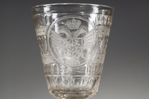  - Large glass with the  portrait of Charles of Bavaria, circa 1742