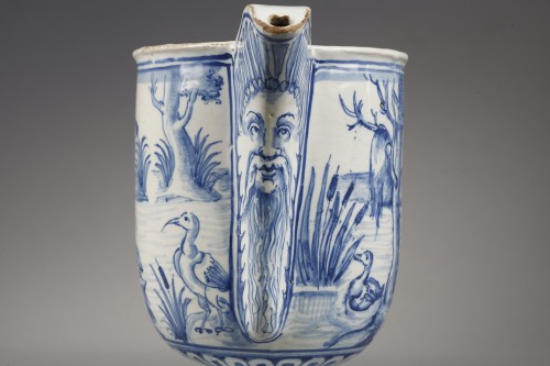 17th century - Ewer, Nevers faience, Conrade studio, circa 1650–1660
