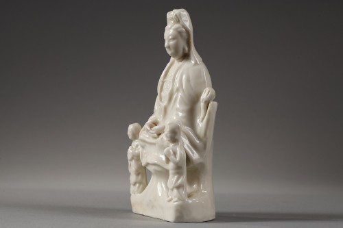 Céramiques, Porcelaines  - Groupe en blanc de Chine période Kangxi 1662 -1722