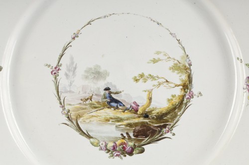 Faience plate from Sceaux. - Porcelain & Faience Style 