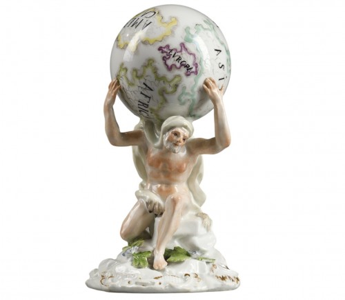 Atlas Bearing the World, Meissen porcelain, circa 1750