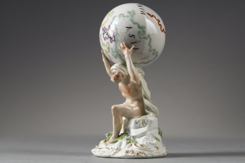 Porcelain & Faience  - Atlas Bearing the World, Meissen porcelain, circa 1750