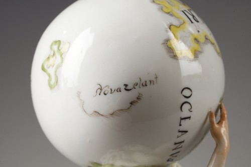 18th century - Atlas Bearing the World, Meissen porcelain, circa 1750