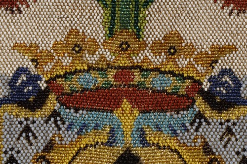 Exceptionnelle pochette en "sablé de verre" aux armes des Lévis Mirepoix 18ème - Galerie Théorème